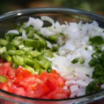 Homemade Salsa Ingredients Chopped