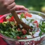 Stirring Homemade Salsa